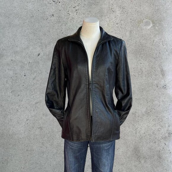 Vintage black leather jacket - Picture 8 of 8